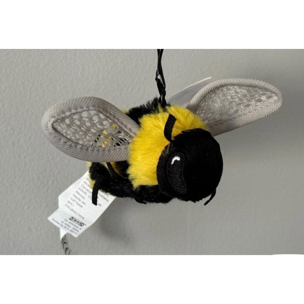 IKEA SKOGSDUVA Bumble Bee Plush Toy Kids 3.5 inch Yellow Black New